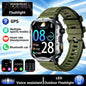 Outdoor Military Smartwatches Bluetooth Call Men 2.01" Blood Oxygen Monitor 5ATM Waterproof GPS Tracking Sports Smart Watch HW12