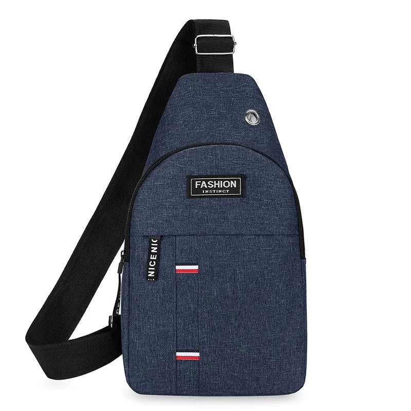 Adjustable chest bag for both men and women, one shoulder diagonal cross single shoulder bag, Oxford cloth chest bag