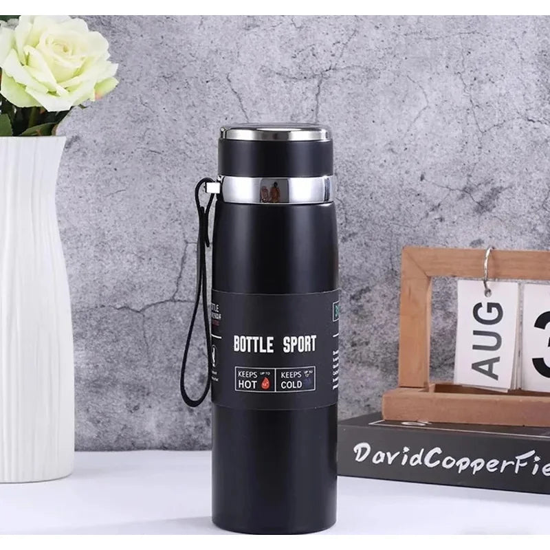 1L Stainless Steel Vacuum Insulated Thermal Flask Bottle for Hot Cold Water Coffee Tea Portable Double Wall BPA Free