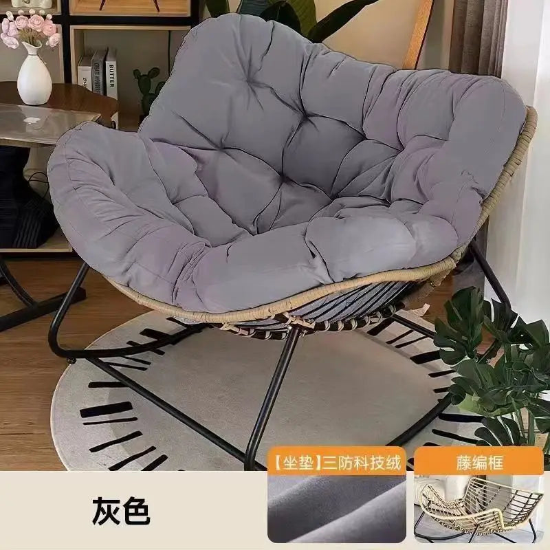 Rocking Chair Lazy Sofa Bird Nest Shaped Living Room Balcony Nap Small Apartment Rattan Woven Adult