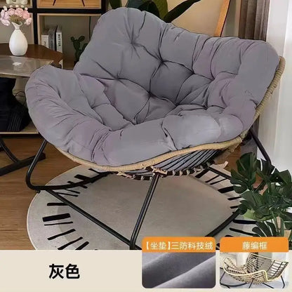 Rocking Chair Lazy Sofa Bird Nest Shaped Living Room Balcony Nap Small Apartment Rattan Woven Adult