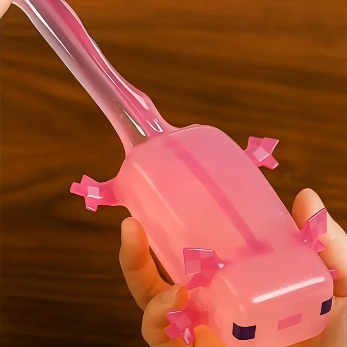 Transparent Cube Axolotl Squishy Toy Maltose Jelly Salamander Fidget Squeeze Slow Rising Stress Relief Sensory Vent Toys Kids.