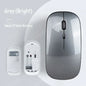 Battery-Powered Wireless Mouse Slim Bluetooth-compatible Computer Mice Portable Cordless Mouse for iPad Laptop Desktop Tablet