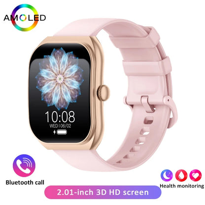 2025 New  Smart Watch Women Heart Rate Health Monitoring Voice Assistant BT Calling IP68 Waterproof Sports Smartwatch Men