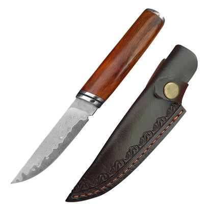 Wood Handle Damascus Steel Boning Fruit KnifeDamascus Knife BBQ Cleaver Meat Vegetables Slicing Fish Kitchen Knives Chef Knife