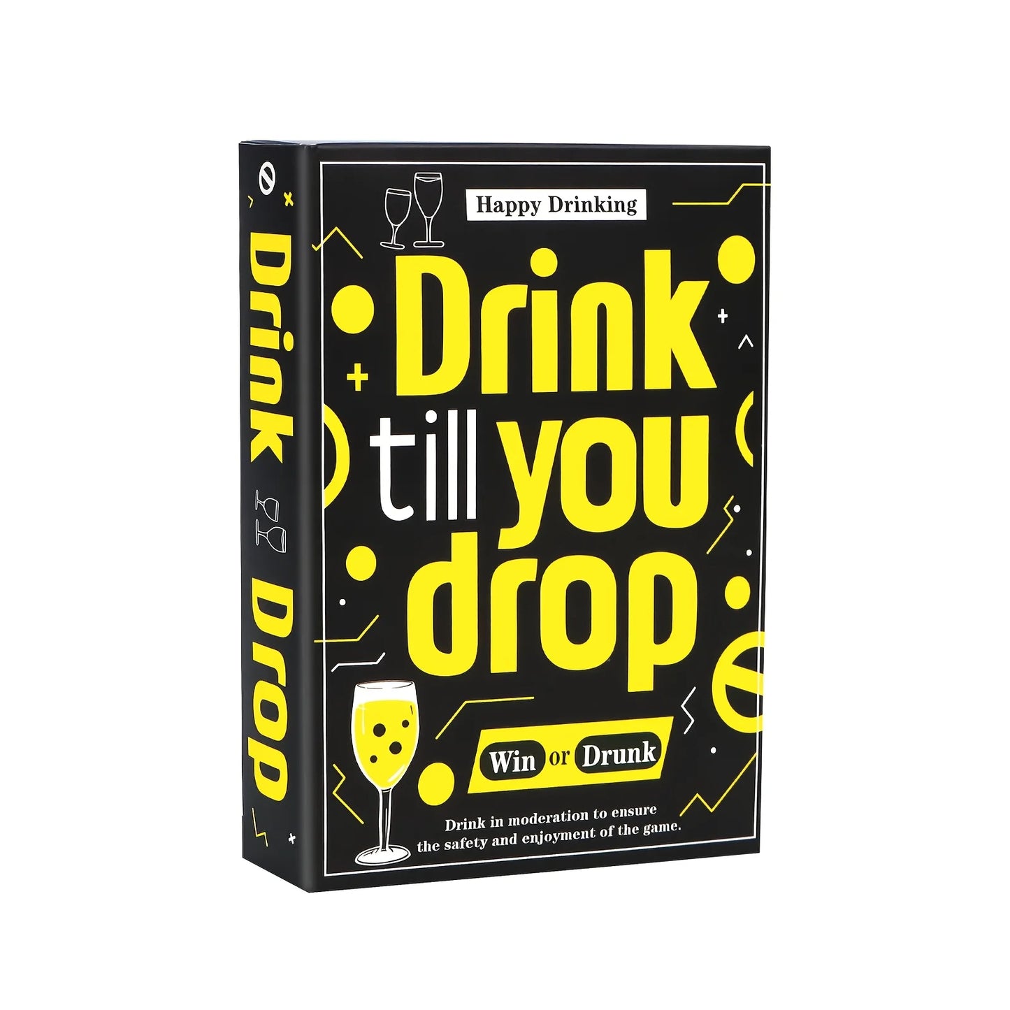 Drink Till You Drop Party Board Game Cards – Fun Social Drinking Game for Family Gatherings, Friend Gatherings & Team Building