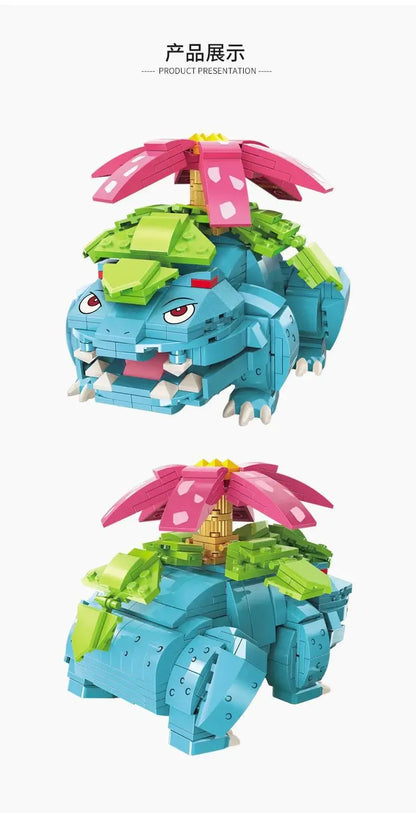 Pokemon Cartoon Pikachu Building Blocks Bulbasaur Toy Children's Assembled Model Pet Elf Kid Children Gift Compatible With Lego