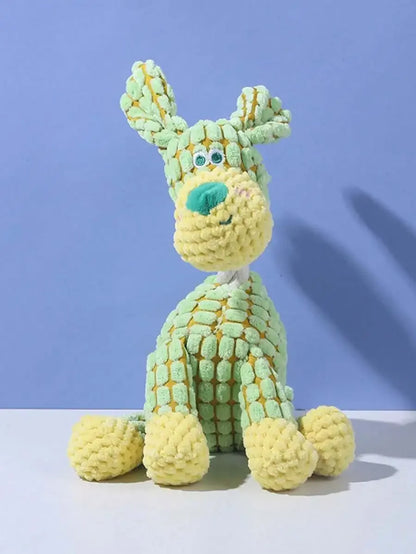 Plush Knotted Pet Chew Toy With Squeaker For Dogs And Cats Soft Durable Interactive Stuffed Animal