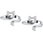 2pcs Adjustable Knitting Crochet Loop Ring Knittied Yarn Guide Finger Faster Holder Thimble Crocheters Thread Ring Sewing Tools