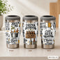 Funny Beer Quotes Vacuum Flasks 4-in-1 Stainless Steel Can Cooler Insulated Beer Soda Coffee Holder Dual Lids Fits 12oz