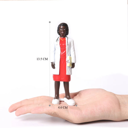 Realistic Professionals Pretend Career People Figures,Representing a Variety Of Occupations From Fire Fighter to Nurse Figurines