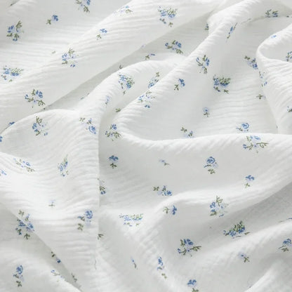 135x50/500cm Soft Pure Cotton Double-Layer Crepe Fabric For Summer Dress Bedding Home Wear Pajama DIY Clothing Cloth TJ20572