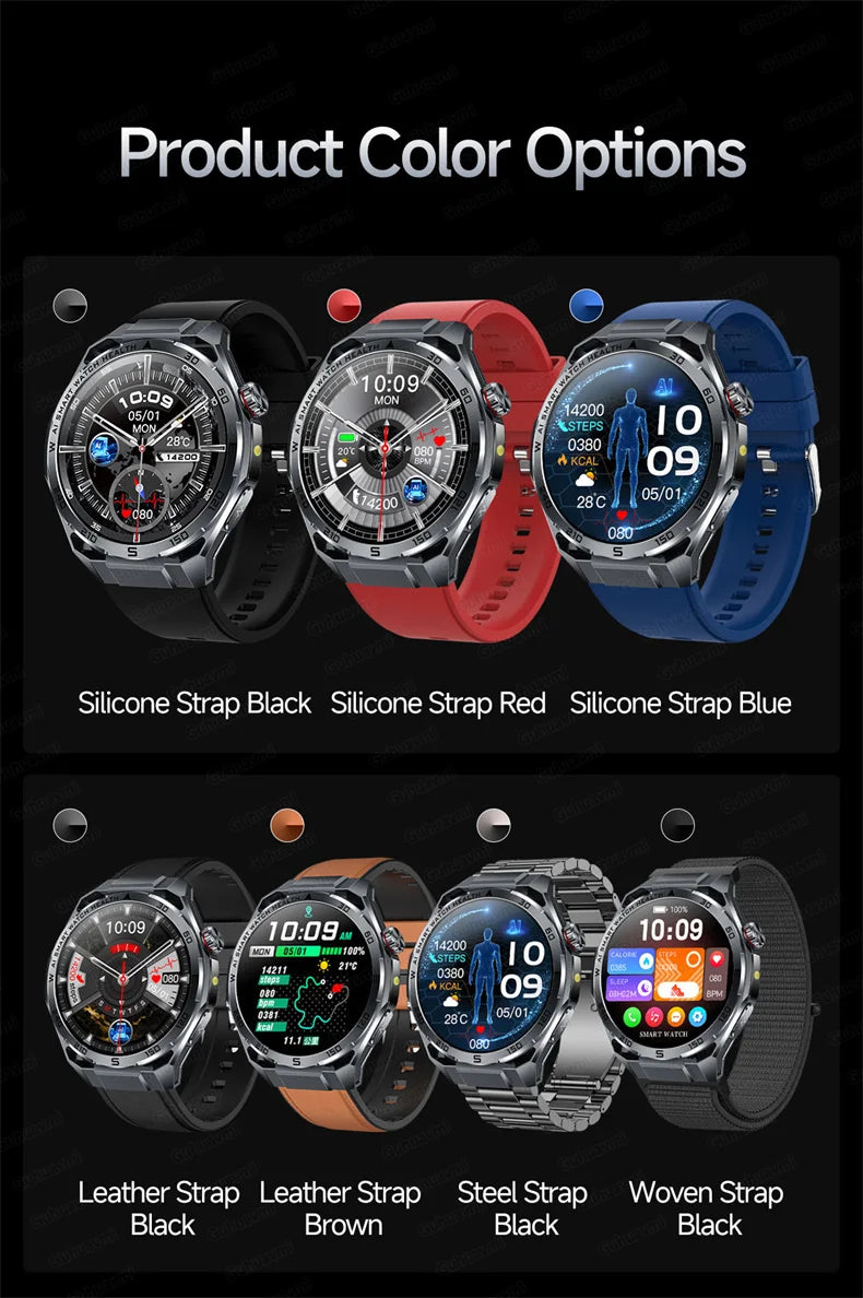 Smartwatch ECG High-End dla mężczyzn Ciśnienie krwi Lipidy Tlen we krwi Analiza ciała Kwas moczowy Monitor Zdrowia Smartwatch dla mężczyzn i kobiet