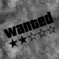 Wanted Star Vinyl Decal - Waterproof Motorcycle Car Scooter Sticker for Fuel Tank Side Panel DIY Decoration