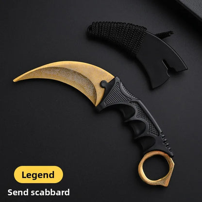 24styles Skin Karambit Precision Die Casting Stainless Steel Model Safety Outdoor Coaplay Claw Knives Collectible Game Toys Boys