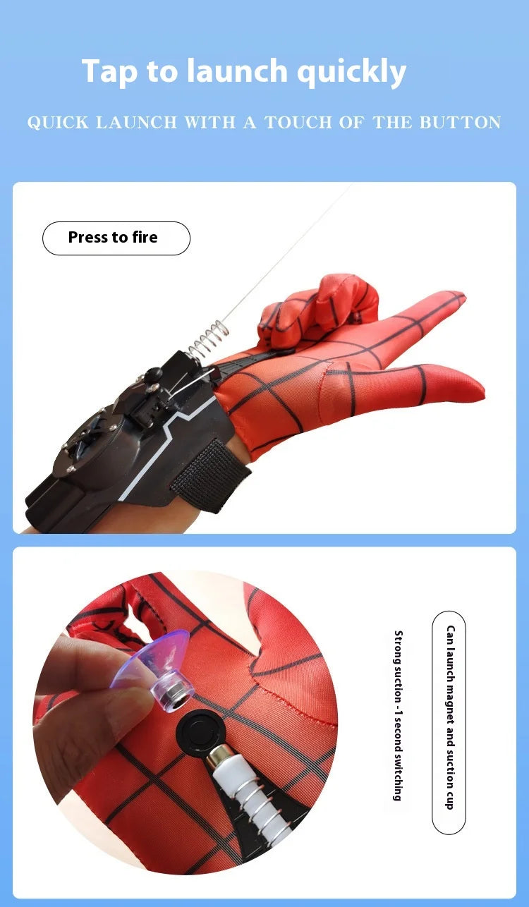 Ml Legends Spiderman Web Shooters Toys Spider Man Wrist Launcher Cosplay Peter Parker Accessories Props Gloves Children Gift Toy