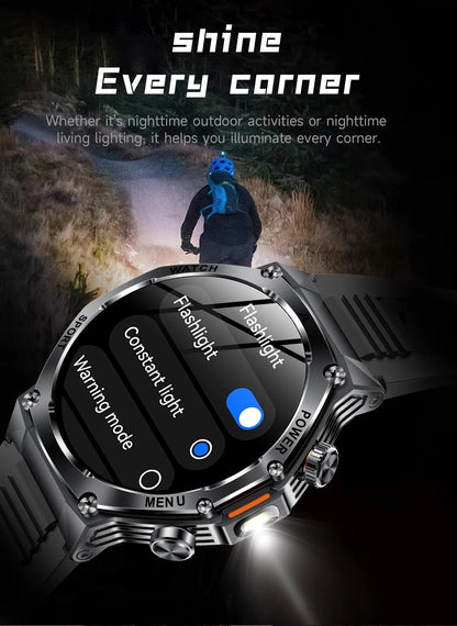 LIGE Nowy Smartwatch Męski 800 mAh Ultra Długa Żywotność Baterii Wodoodporny Zegarek Sportowy Outdoor Połączenia Bluetooth Wojskowy Smartwatch 2025