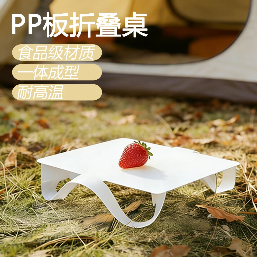 Outdoor PP Folding Table for Camping Heat-Resistant Compact Dining Table Food-Grade Material Cutting Board