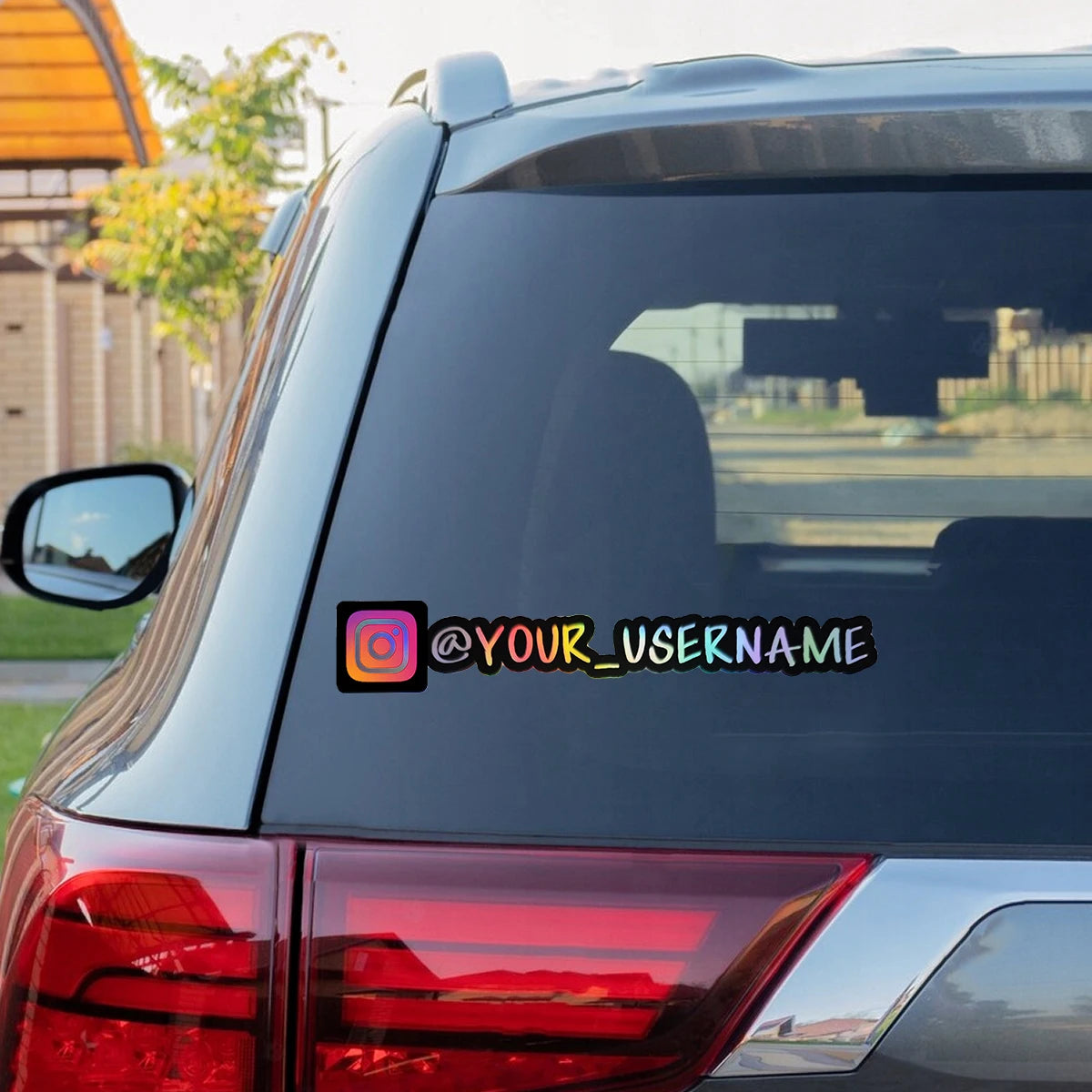 Vinyl Stickers DIY with Custom Usernames, Instagram, TikTok, YouTube, Facebook Stickers for Car, Motorcycle (Default Icon 1)