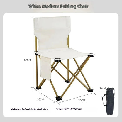 Outdoor Portable Folding Chair Foldable Car Super Durable Material, Integrated Storage Design Convenient to Comfort Camping Gear