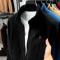 Designer brand luxury men's zipper stand collar coat high-quality Paul pony embroidery autumn winter comfort warm casual jacket