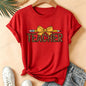 Leopard Teacher Pencil Bow Graphic T Shirt Women Teacher Appreciation Gift Casual Tops Short Sleeve Women's T-Shirts Clothing