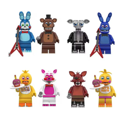 NEW FNAF Nights Game Figure Mini Figures Building BlocksSkeleton Thriller Toys gift kids toys mould king