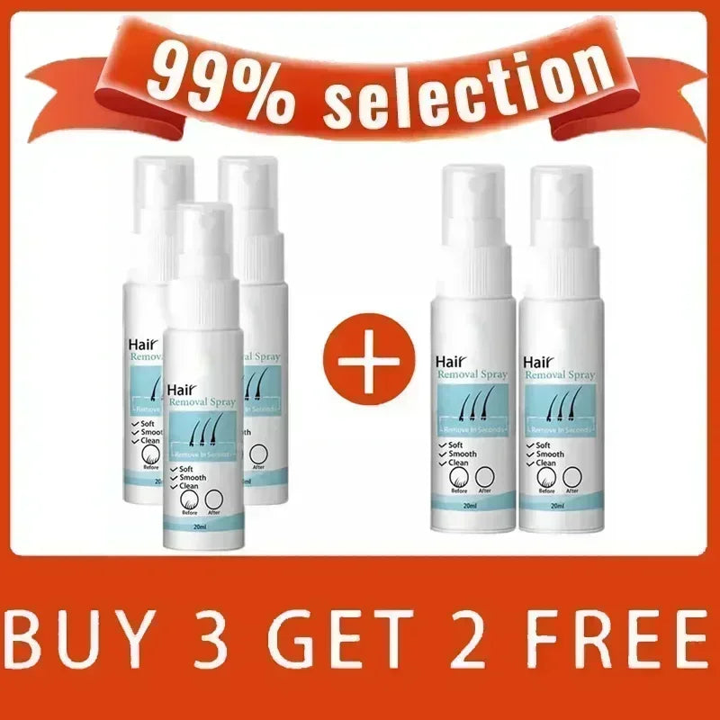 Permanent Hair Removal Spray  Dissolves Hair Instantly Sprays On Effortlessly Gentle on Skin  Pain-Free Long-Lasting Results