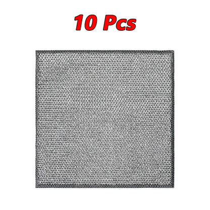 10/20Pcs Cleaning Products Dishcloth Silver Wire Cleaning Kitchen Cloth Thickened Microfiber Wash Towel Built-in Sponge Ball Rag