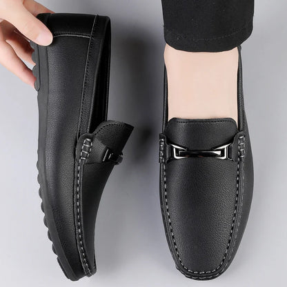 Men's daily casual leather shoes driving shoes new four-season general Doudou men's shoes outdoor lazy one pedal