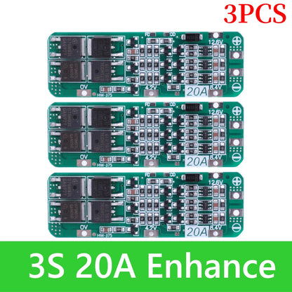 BMS 3S/4S 5A 10A 20A 25A 40A 60A Płytka zabezpieczająca ładowarkę do akumulatorów litowo-jonowych 18650 do wiertarki 12 V z funkcją wzmocnienia/balansu