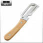 Multifunctional Vegetable Peeler with Sharp Stainless Steel Swivel Blade Wooden Handle and Bottle Opener for Kitchen Fruits