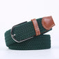 Women Casual Knitted Elastic Belt Pin Buckle Webbing Strap Woven Canvas Braided Stretch  - Belts for Men