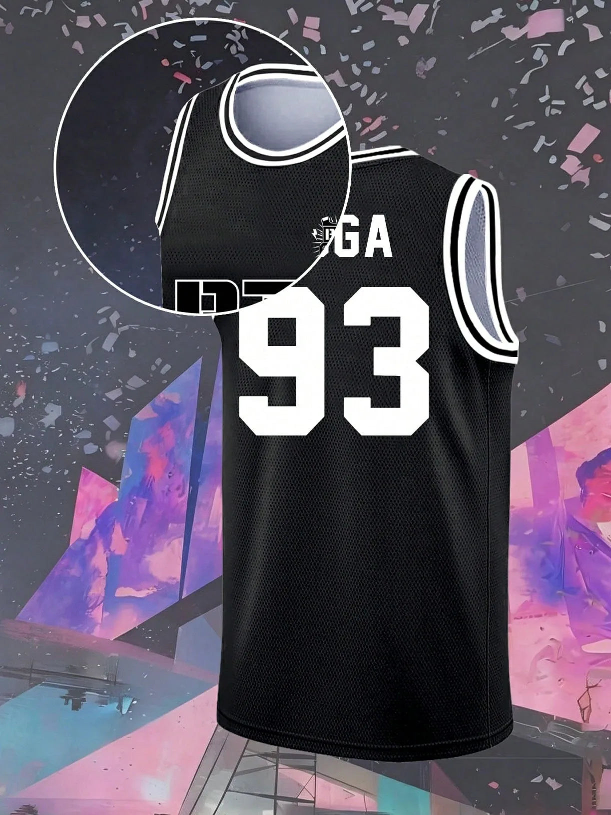 Men #92 Jersey Black Mesh Sleeveless Basketball Style Tank ARMY Fan Merch Casual Sport Streetwear Outfit
