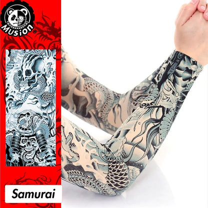 Musion New Seamless Tattoo Sleeves Anti UV Dust Hand Sock Arm Sleeves Fishing Motorcycle Bicycle Unisex Tattoo Sleeve Set A Pair