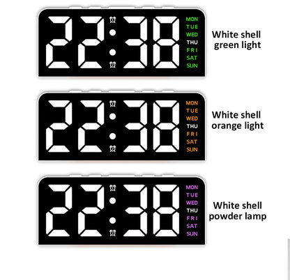 1 PCS Digital LED Alarm Clock With Date Display Dual Alarms Snooze Function Night Light 12H 24H Mode For Bedroom Desk Table