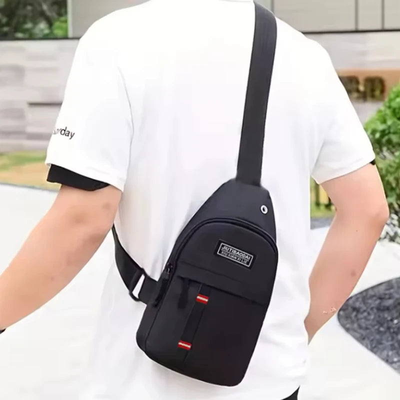 Adjustable chest bag for both men and women, one shoulder diagonal cross single shoulder bag, Oxford cloth chest bag