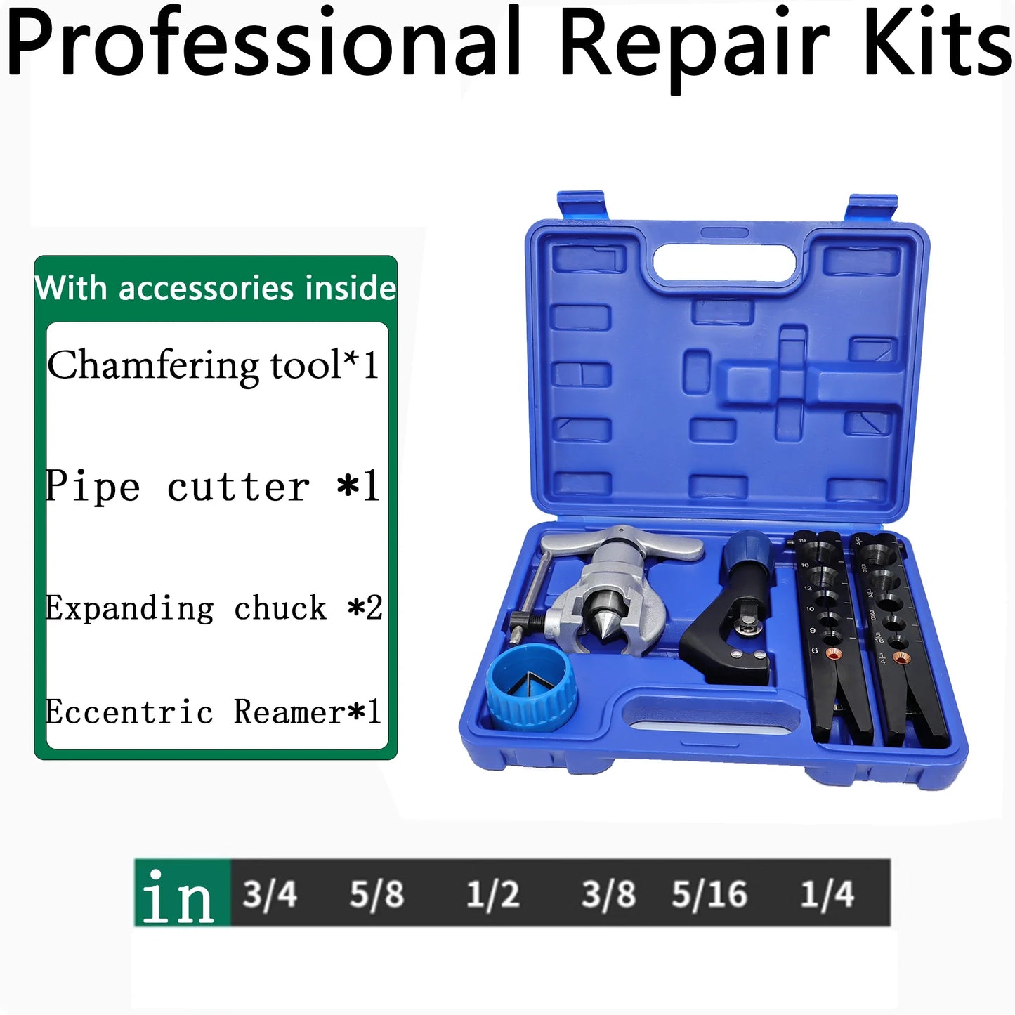Air Conditioner Cutter Copper Pipe Reamer Eccentric Expander Tube Flaring Tool CT-806AM-F Metric/Inch Refrigeration Repair Tool