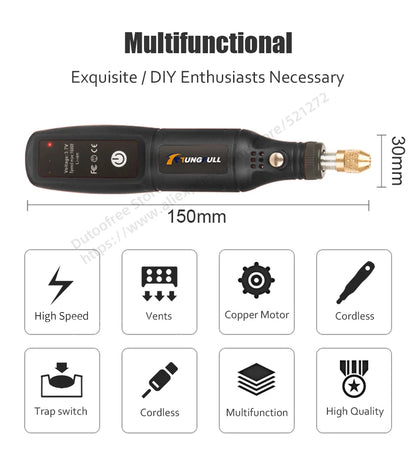 USB Engraving pen Mini Grinder Machine Rotary Tools Kit Rechargeable Dremel Tool Cordless Drill Mini Wireless Electric Drill