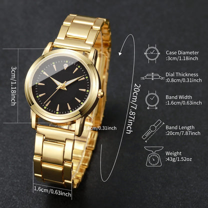 Fashion Women Watches Casual Alloy Band Simple Dial Analog Quartz Wristwatch（Without Box）