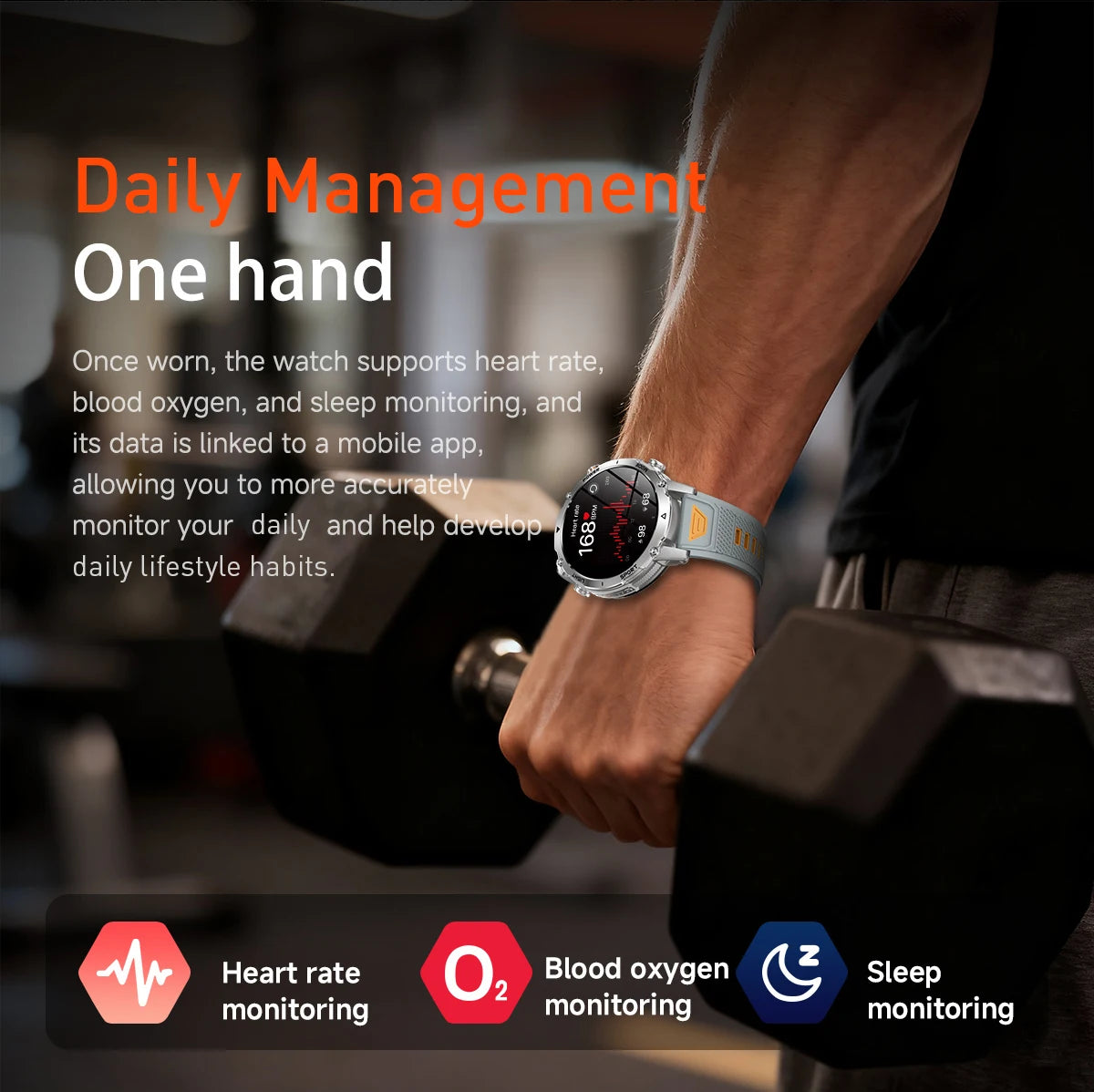 Smartwatch LIGE 2026 wojskowy, bateria 1400mAh, dla mężczyzn, latarka zewnętrzna, wodoodporność IP68, pulsometr, połączenia Bluetooth, bransoletka sportowa