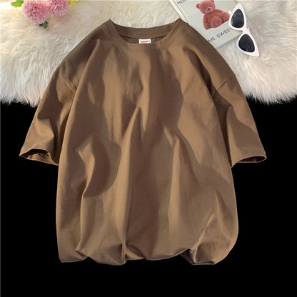 Summer 100% Cotton T Shirts,Short Sleeve Crew Neck Tops,Oversize Tee,Soft T Shirt for Women