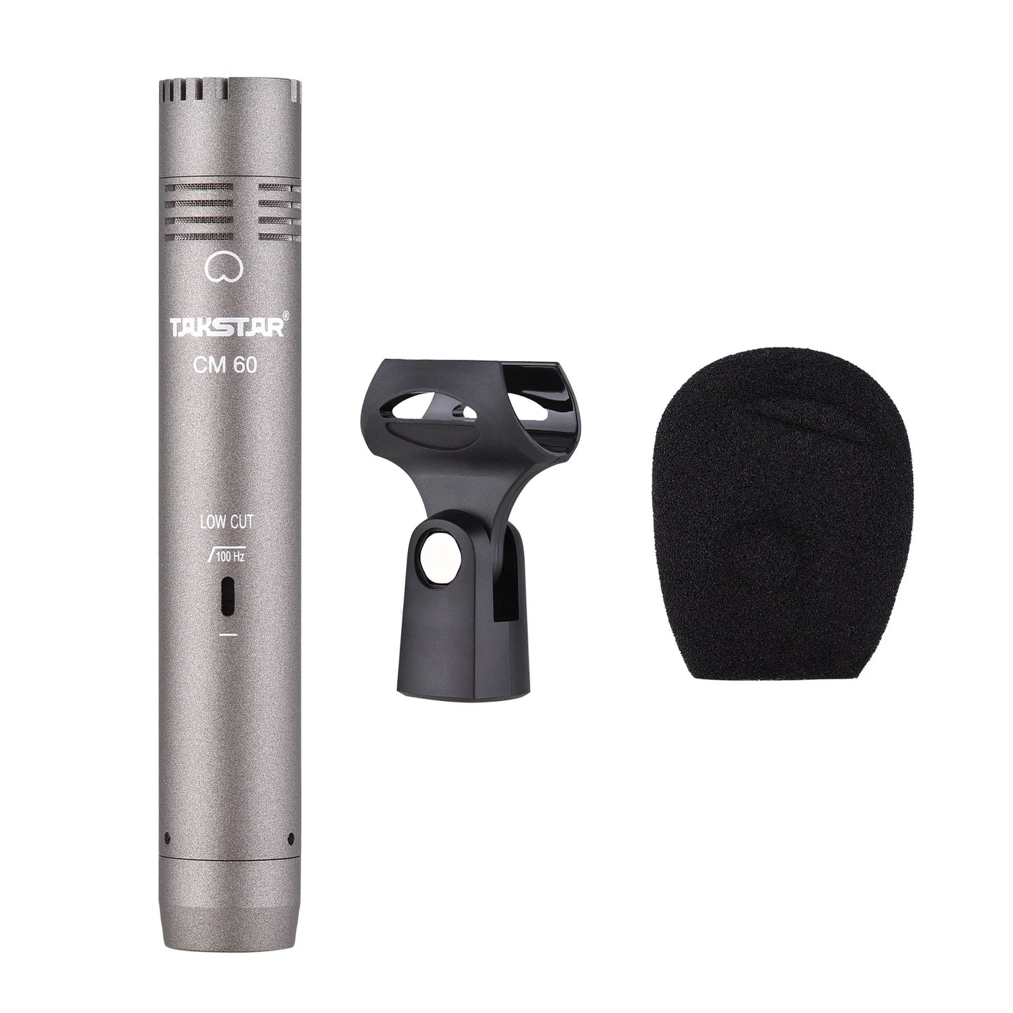 TAKSTAR CM-60 Professional Condenser Microphone XLR Cardioid Mic 48V Phantom Power Supply for Studio Recording Broadcasting Mic