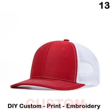 Fedoryn Custom Embroidery Baseball Cap for Men and Women DIY Design Mesh Cap LOGO Print Hat Quality Truck Hat Wholesale Unisex