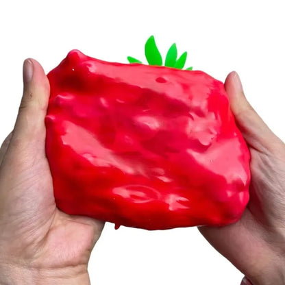 Strawberry Crunchy Squishy Toy, Crispy Sound Stress Ball, Squeeze Fidget Toy, Sensory Decompression Stress Relief Toy