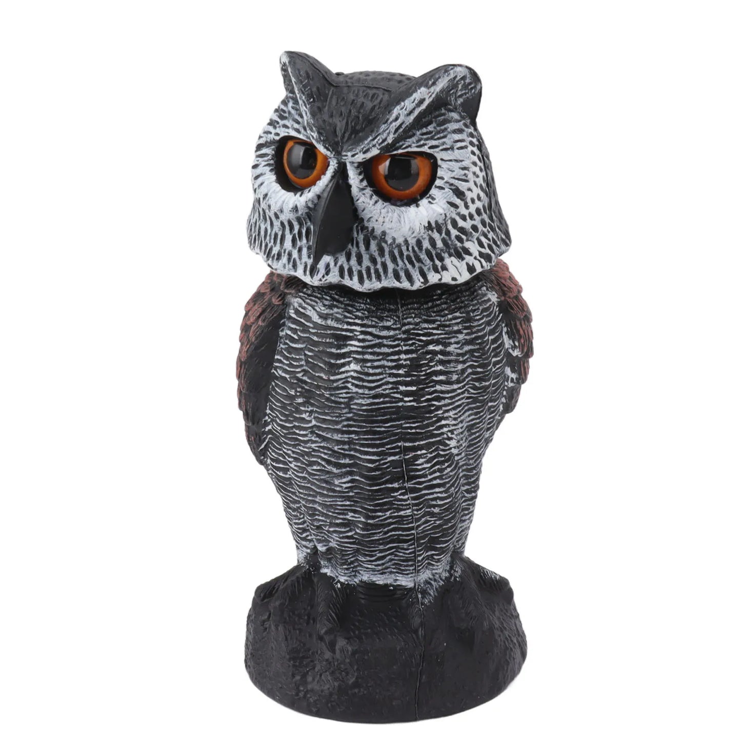 Owl Decoy to Scare Birds Owl Decoy Plastic Shake Head Owl Decoy To Scare Birds Away Scarecrow Fake Owl Outdoor Garden Decoration