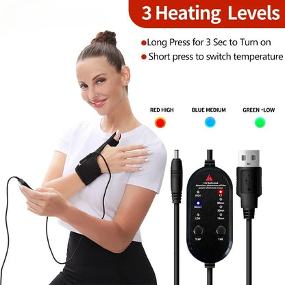 Electric Heating Massage Wrist Vibration Brace Hot Compress Warmer Massager Wrist Support Pad Relief Tendonitis Relax Brace