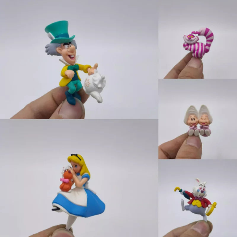 Alices In Wonderland Anime Figures Cheshir Cat White Rabbit Young Oyster Action Figure Toys Desktop Decoration Surprise Gifts