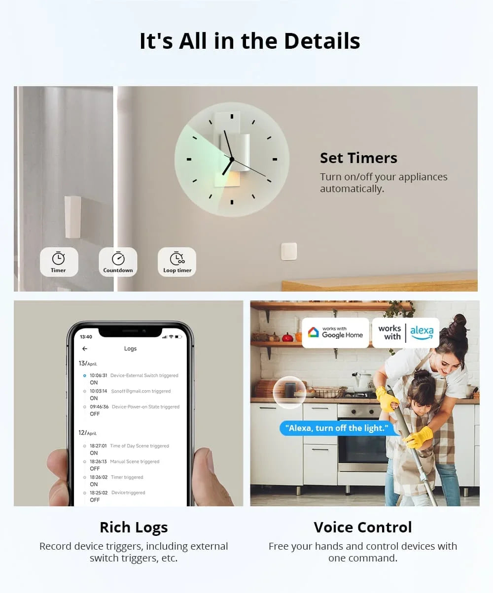 SONOFF MINI R4 Matter MINIR4M Matter Relay Sonoff Mini R4 Extreme Wifi Smart Switch Matter with Alexa Google Home Homekit