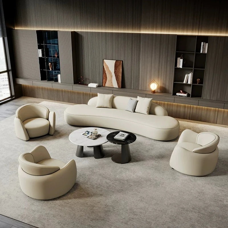 American Creative Living Room Sofa Modern Luxury Hotel Lobby Beauty Salon Lounge Reception Sofa Designer Office Furniture FYOS